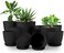 Utopia Home Plant Pots Indoor with Drainage 76665348 Inches Home Decor Flower Pots Pack of 10 Plastic Planters for Indoor Plants Cactus Succulents Pot Black