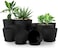 Utopia Home Plant Pots Indoor with Drainage 76665348 Inches Home Decor Flower Pots Pack of 10 Plastic Planters for Indoor Plants Cactus Succulents Pot Black