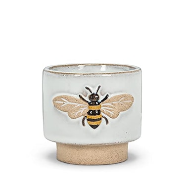 Abbott Collection 27CRITTER844SM Small Single Emboss Bee Planter 3 H