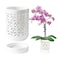 pavtner Orchid Pots with Holes4 Inch Ceramic Orchid Pot for Repotting Flower Planter Pot Indoor Outdoor Breathable Slotted Orchids Planter White