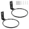 Jiozermi 2 Pack 6 inch Flower Pot Holder Ring Flower Pot Holder Ring Wall Mounted Set Wall Mounted Metal Planter Hanger Matte Black Hanging Plant Holder