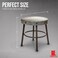 Red Co. Red Co 10 Tall RoundTop Antique Metal Milking Stool Display Plant Stand Holder Weathered Silver Tone