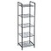 SONGMICS 5Tier Storage Rack Bathroom Shelf Extendable Plant Stand with Adjustable Shelf for Bathroom Living Room Balcony Kitchen Black UBSC35BK 118 x 15 x 504 Inches