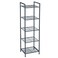 SONGMICS 5Tier Storage Rack Bathroom Shelf Extendable Plant Stand with Adjustable Shelf for Bathroom Living Room Balcony Kitchen Black UBSC35BK 118 x 15 x 504 Inches