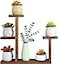 COOGOU Wood Desktop Plant Stand Indoor Small Windowsill Flower Shelf Tabletop Plant Shelf Holder Display Rack for Succulent Herb in Living Room Office