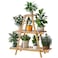Furshus Bamboo Plant Stand IndoorOutdoor 3 Tier Plant Ladder 8 Potted Flower Holder Natural