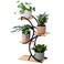 COPREE Bamboo 4Tier Plant Stand Rack Multiple Flower Pot Holder Shelf Indoor Outdoor Planter Display Shelving Unit for Patio Garden Corner Balcony Living Room