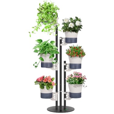 VIVOSUN Metal Plant Stand 6Tier Tall Vertical Planter Tower with SelfWatering Planters Modular Shelf for Indoor Outdoor Use