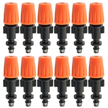 DGZZI Drip Irrigation Misting Nozzles 12PCS Adjustable Garden Sprinkler Head Atomizer