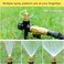 FANHAO Metal Lawn Sprinkler for Yard 2 Pack Automatic Garden Water Sprinkler on Spike Base Adjustable Brass Sprinkler Nozzle 360 Degree Large Area Coverage for Lawn Grass Patio Garden Irrigation