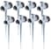 Hourleey 8 Pack 12 inch Zinc Alloy Lawn Sprinkler Spike Base Water Flow Thru Sprinkler for Yard Lawn Garden and Grass Irrigation