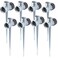Hourleey 8 Pack 12 inch Zinc Alloy Lawn Sprinkler Spike Base Water Flow Thru Sprinkler for Yard Lawn Garden and Grass Irrigation