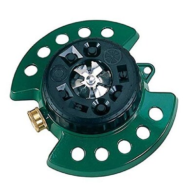 Dramm Metal Base Green 15024 ColorStorm 9Pattern Turret Sprinkler with HeavyDuty Meta
