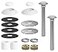 ArcViar Diving Board Bolt Kit Diving Board Mounting Kit for Two Hole Residential Pool Diving Board Diving Board Bolts Kit Compatible Diving Boards for Inground Pools