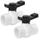 Boltigen 2Pack 112 inch Slip PVC Ball Valves 15 SCH40 PVC Water Shut Off Valve with Double Socket Full Flow Port T Handle Plastic Control Valve for Pool Irrigation Sewage Water Pipe
