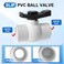 Boltigen 2Pack 112 inch Slip PVC Ball Valves 15 SCH40 PVC Water Shut Off Valve with Double Socket Full Flow Port T Handle Plastic Control Valve for Pool Irrigation Sewage Water Pipe