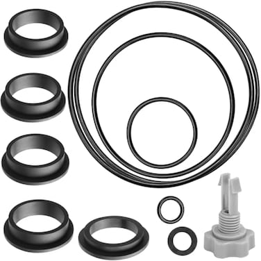 Dimakung Sand Filter Pump Seal Gasket Parts Replacement Repair Set Compatible with Intex Sand Filter Pumps Air Release Valve ORings Black