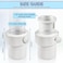 FANOVO Upgraded Pool Umbrella Pole Stabilizer Sleeve Adapter Fits 15 135 Poles for Waterways AquaStar Baja SingleThreaded Pool Deck Sleeves AntiTilt AntiSpin White PCABS