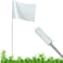 JIZHGRAD 100Pack White Marking Flags 16x4x5 Inch Marker Flags Use for Yard Lawn Boundary Dog Training Survey Landscape Sprinkler Surveyor Garden Construction High Visibility Sturdy Versatile UV Weathe