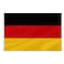 ASUNO Germany Flag 3 5 Feet Polyester German National Banner with 2 Brass Grommets Double Side Vivid Color Fade Resistant for Outside Garden Lawn Patio