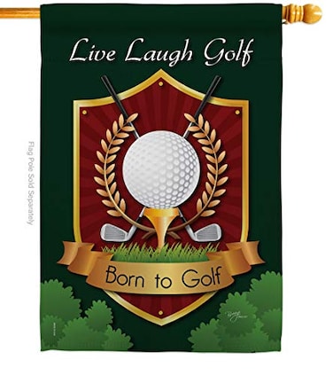 Breeze Decor Live Laugh Golf Interests Everyday Sports Impressions Decorative Vertical House Flag 28 x 40 Printed in USA