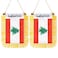 CANTENDO 2 Pack Lebanon Window Hanging FlagMini Lebanese Car Flag with Pole Tassel Suction Cup Rearview Mirror Decoration3x5 Inch