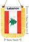 CANTENDO 2 Pack Lebanon Window Hanging FlagMini Lebanese Car Flag with Pole Tassel Suction Cup Rearview Mirror Decoration3x5 Inch