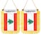 CANTENDO 2 Pack Lebanon Window Hanging FlagMini Lebanese Car Flag with Pole Tassel Suction Cup Rearview Mirror Decoration3x5 Inch