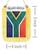 CANTENDO 2 Pack South Africa Window Hanging FlagMini South African people Car Flag with Pole Tassel Suction Cup Rearview Mirror Decoration3x5 Inch