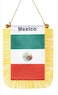 CANTENDO Mexico Window Hanging FlagMini Mexican Car Flag with Pole Tassel Suction Cup Rearview Mirror Decoration3x5 Inch