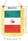 CANTENDO Mexico Window Hanging FlagMini Mexican Car Flag with Pole Tassel Suction Cup Rearview Mirror Decoration3x5 Inch