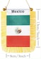 CANTENDO Mexico Window Hanging FlagMini Mexican Car Flag with Pole Tassel Suction Cup Rearview Mirror Decoration3x5 Inch
