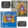 College Flags Banners Co Washington UW Huskies Vintage Retro Throwback 3x5 Banner Flag