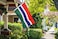 DANF FLAG DANF Gambia Flag 3x5 Ft Thick Polyester Fade Resistant Brass Grommets Canvas Header Gambian National Flags with 3 X 5 Feet