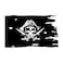 FLAGLINK Dead Mans Chest Skull Bones Jolly Roger Flag 3X48Fts Crossbone Pirate Banner Creepy Ragged