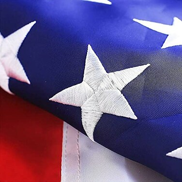 G128 American USA US Flag 4x6 ft Deluxe Embroidered Stars Sewn Stripes Brass Grommets Back to School Decor
