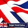 G128 UK United Kingdom Flag 3x5 Ft LiteWeave Series Printed 100D Polyester Country Flag Vibrant Colors Brass Grommets