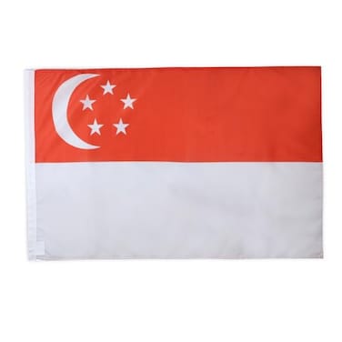 AZ FLAG Singapore Flag 2 x 3 for a pole Singaporean flags 90 x 60 cm Banner 2x3 ft with hole light polyester
