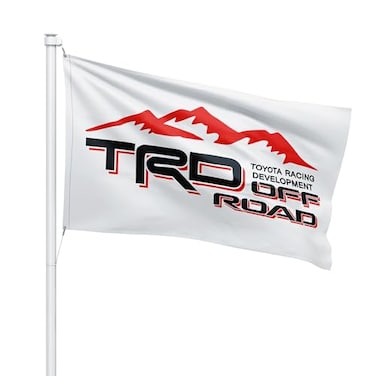 FOMSTOREG TRD Off Road Truck Flag Banner 3x5 FT Racing Development Car Logo Show Your Support for TRD Racing Durable Indoor or Outdoor 2 Grommets