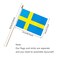 TSMD Sweden Stick Flag Swedish Small Mini Hand Held Flags5x8 Inch12 Pack