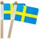 TSMD Sweden Stick Flag Swedish Small Mini Hand Held Flags5x8 Inch12 Pack