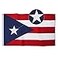 SYII Puerto Rico Flag 6x10 FT Embroidered Star and Double Stitched Sewn Stripes with 2 Brass Grommets Durable Polyester Puerto Rican Flags Outdoor Banner