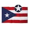 SYII Puerto Rico Flag 6x10 FT Embroidered Star and Double Stitched Sewn Stripes with 2 Brass Grommets Durable Polyester Puerto Rican Flags Outdoor Banner