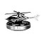 NICEADA Car Air Freshener Helicopter Solar Energy Rotating Aromatherapy Aviation Al Alloy Diffuser Interior Decoration Accessories Diffuser for Car and Home Silver