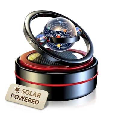 eaonitu Solar Dashboard Spinner Sun Powered Kinetic Car Decoration Diffuser Space Theme Automotive Accessories Spring Birthday Gift Exchange Fragrance Aroma Cores Sold Separately Solarium Black