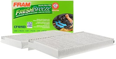 Fram FRAM Fresh Breeze Cabin Air Filter with Arm Hammer Baking Soda CF10103 for BMW Vehicles