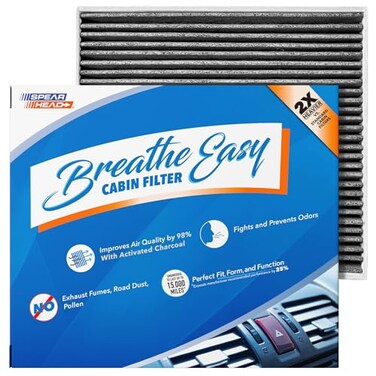 SPEARHEAD Spearhead Odor Defense Breathe Easy AC Heater Cabin Filter Fits Select 20142020 Cadillac Chevrolet GMC Like OEM Up to 25 Longer Lasting wActivated Carbon BE809
