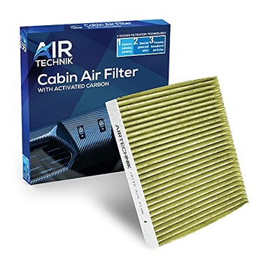 AirTechnik CF10140 PM25 Cabin Air Filter wActivated Carbon Fits Infiniti FX35 FX45 G35 Mitsubishi Eclipse Lancer Outlander Nissan Altima Maxima Murano Sentra XTrail 272774M400