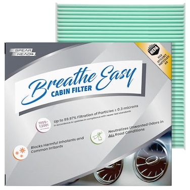 SPEARHEAD Spearhead HEPA Breathe Easy Cabin Filter Up to 9997 Filtration of 03 Micron Particles wNo Airflow Reduction BE157H