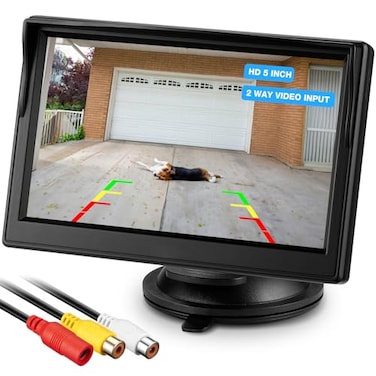 Chuanganzhuo Backup Camera Monitor Only 5 Inch HD Image Back up Camera Screen for Cars Trucks SUVs Vans RVs Trailers Campers DashboardWindshield Installation 12V24V Camera Not Included 5 Inch